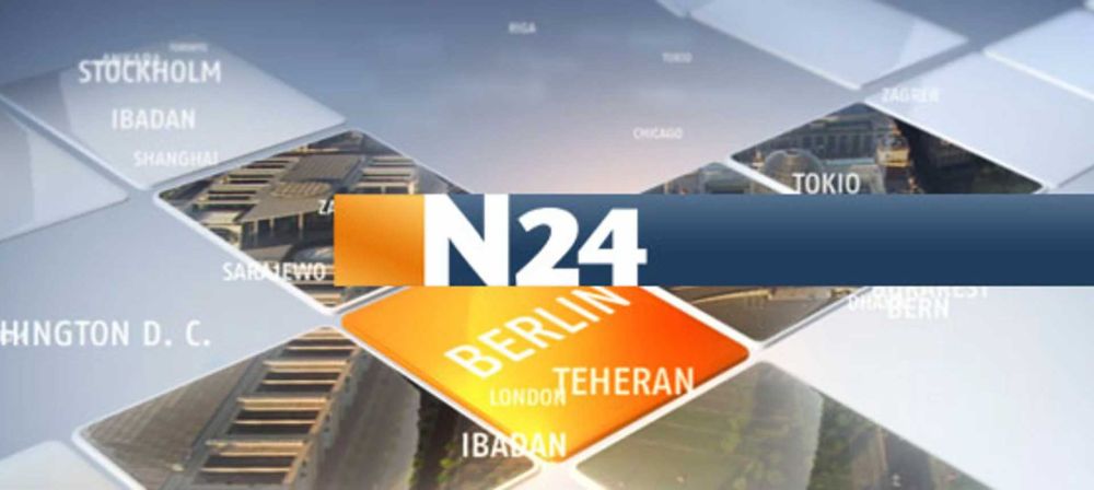 N24 Grafik mit hervorgehobener Stadt Berlin und weiteren internationalen Standorten als Symbol für Nachrichten, globale Vernetzung und Medienberichterstattung